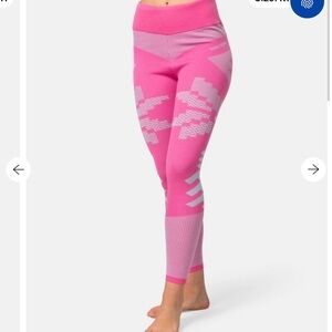 Kari Traa Vibrant Pink and Light Gray Leggings